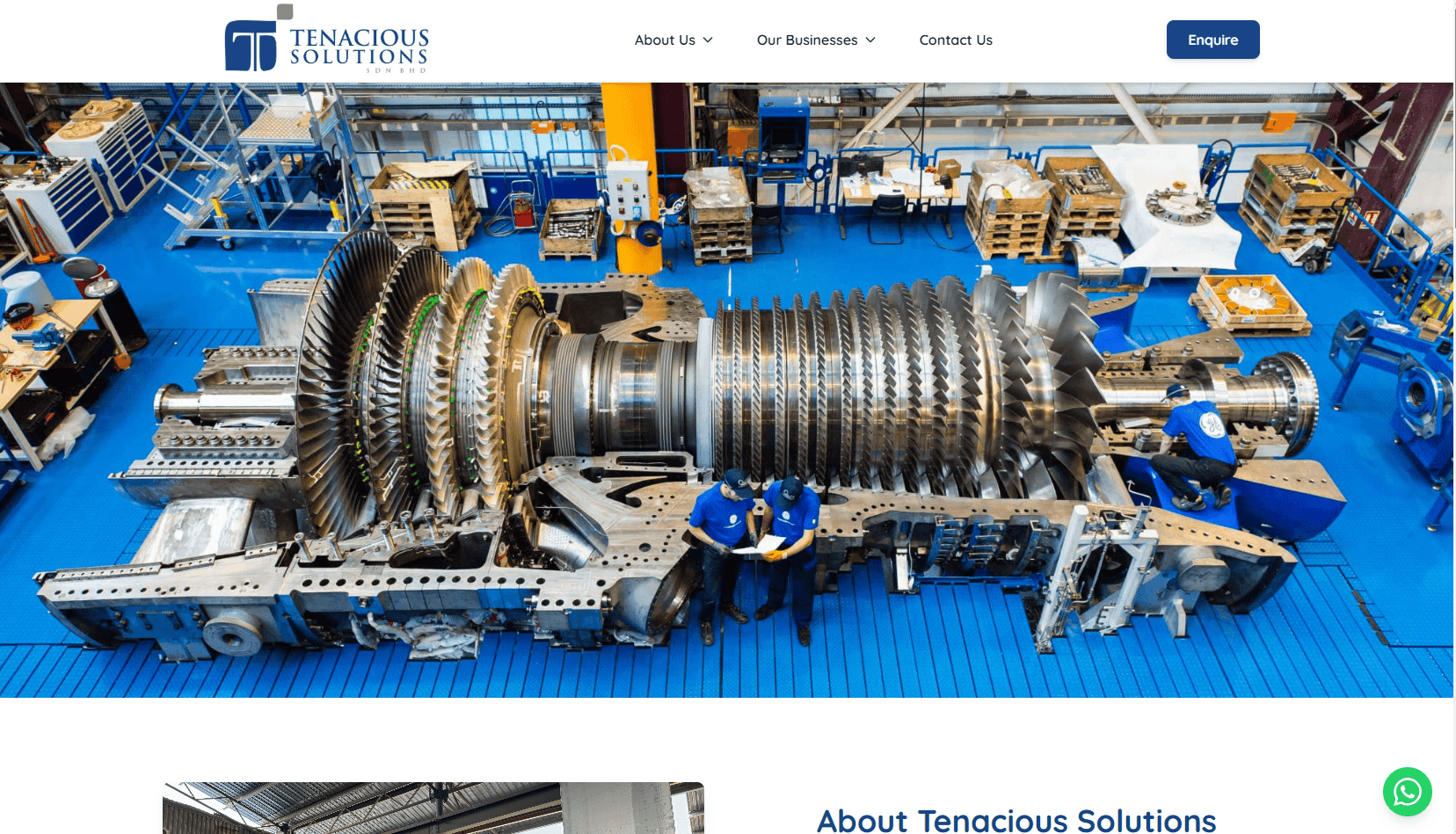 Tenacious desktop website